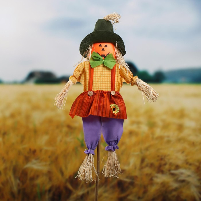 Огородное пугало «Тыква», h = 100 см, МИКС. Greengo Огородное пугало «Тыква», h = 100 см, МИКС. Greengo