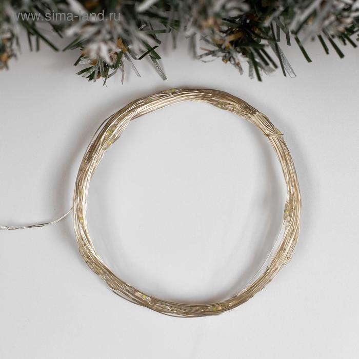 Гирлянда «Нить» 5 м роса, IP20, серебристая нить, 50 LED, свечение белое, USB Гирлянда «Нить» 5 м роса, IP20, серебристая нить, 50 LED, свечение белое, USB