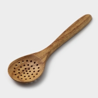 Ложка - шумовка, 28,5&times;7,8 см, акация