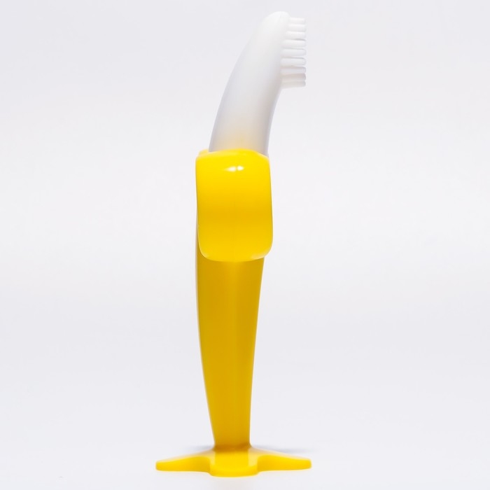 Прорезыватель - массажер для зубов &laquo;Банан&raquo;, силиконовый, на присоске, щеточка, Крошка Я