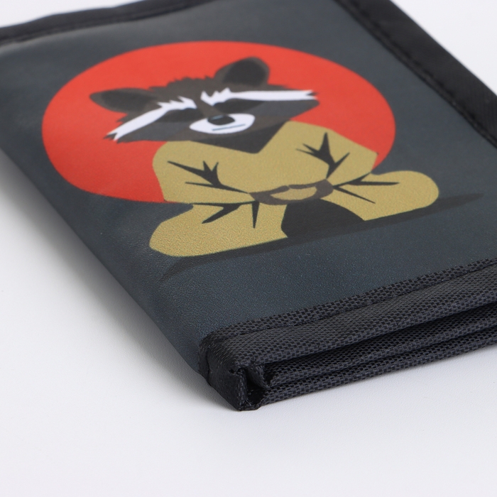 Кошелёк детский на липучке &laquo;Выбражулька&raquo;, цвет тёмно-серый