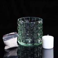 Ваза-подсвечник "Авиньон" с белой свечой, 11,8х11,5 см, стекло