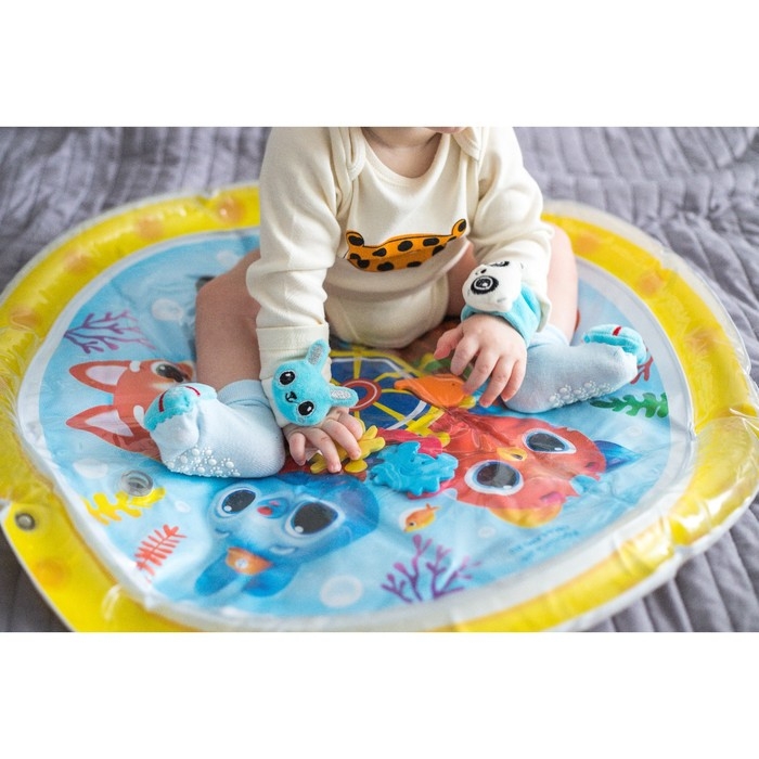 Акваковрик надувной развивающий водный коврик &laquo;Морское приключение&raquo;, 65х65 см, Крошка Я