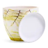 Горшок цветочный поддоном  2,5 л,  керамика, Тропики (М)