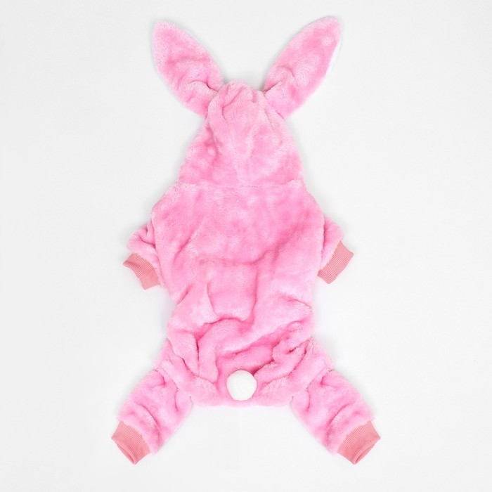Комбинезон Комбинезон "Зайка" с капюшоном, размер XL (ДС 40 см, ОГ 50 см, ОШ 40 см), розовый