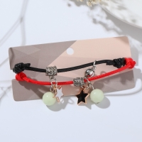 Браслеты &laquo;Неразлучники&raquo; на магните, шары со звездой, цвет чёрно-красный, 6 см