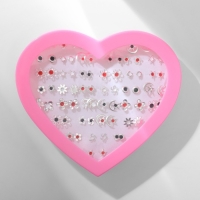 Пусеты в коробке 36 пар «Рисунки» искры, цвет МИКС в серебре Пусеты в коробке 36 пар «Рисунки» искры, цвет МИКС в серебре