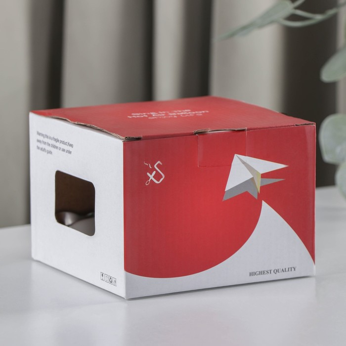 Набор керамический чайный с ложкой &laquo;Ботаника&raquo;, 2 предмета: чашка 200 мл, блюдце, цвет МИКС