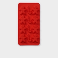 Форма для конфет и шоколада новогодняя Доляна &laquo;Карамельное чудо&raquo;, силикон, 21&times;10 см, 12 ячеек (3,5&times;3,5 см), цвет красный