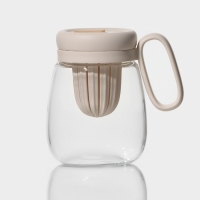 Кружка стеклянная с крышкой и трубочкой &laquo;Бьорн&raquo;, 850 мл