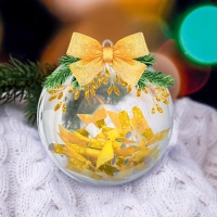 Ёлочный шар своими руками &laquo;Яркого Нового года&raquo; с пожеланиями, новогодний набор для творчества