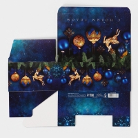 Подарочная коробка складная, новогодняя&laquo;Новогодние шары&raquo;, 18 х 12 х 7 см, Новый год