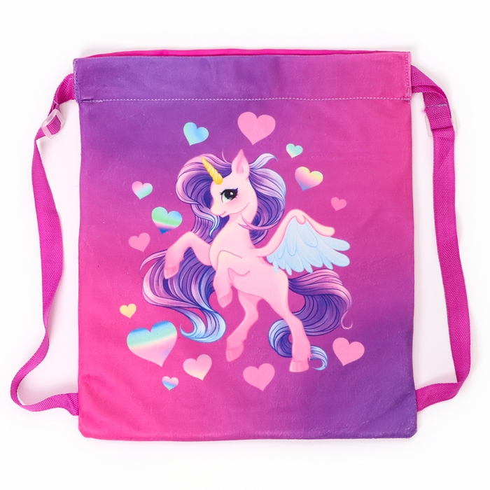 Сумка детская «Единорог», 35 × 30 см, цвет фиолетовый Сумка детская «Единорог», 35 × 30 см, цвет фиолетовый