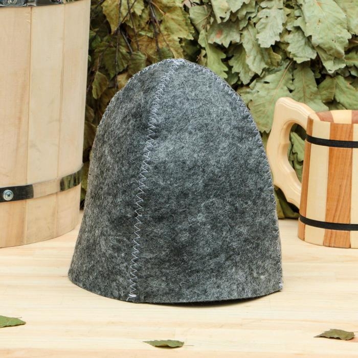 Шапка для бани Шапка для бани "Классическая", серая