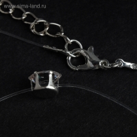 Кулон &laquo;На леске&raquo; цилиндр, цвет белый в серебре, 30 см