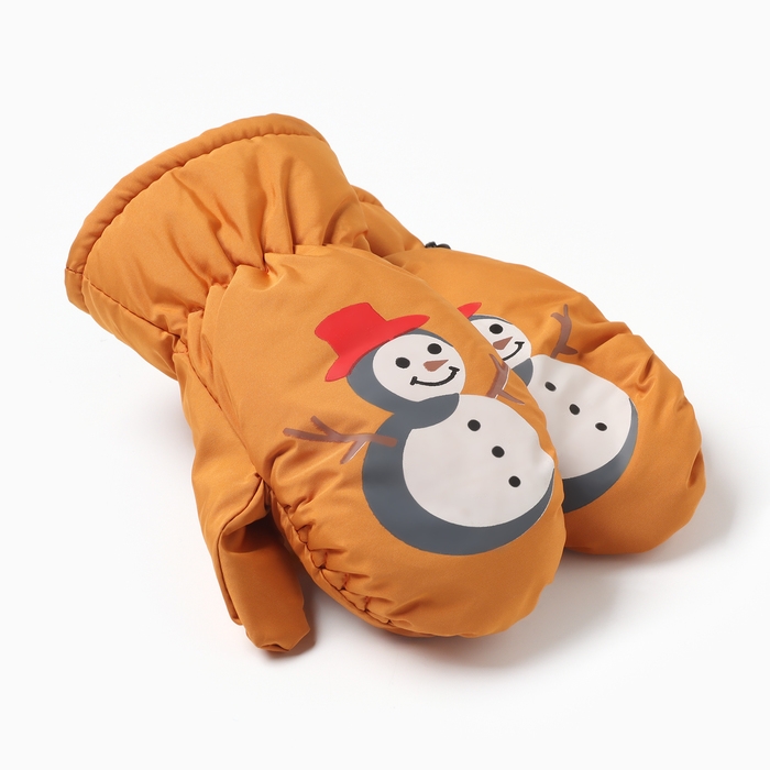 Варежки детские MINAKU, цвет кирпичный, 18 см