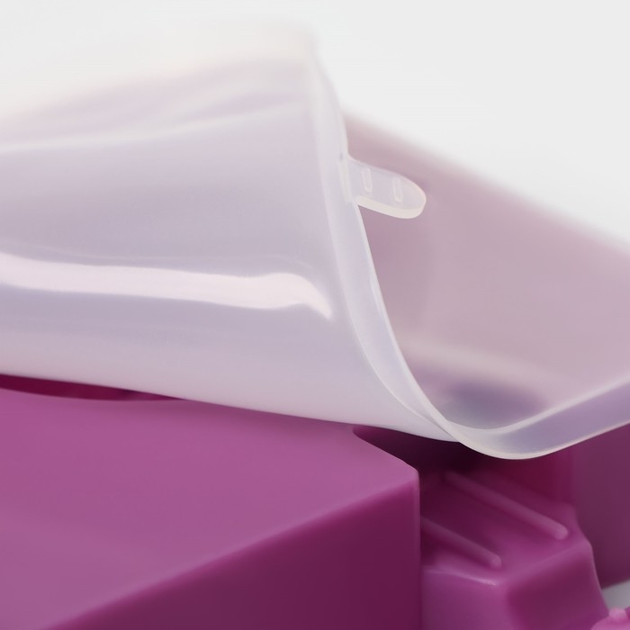 Форма для мороженого &laquo;Любовь&raquo;, силикон, 19,5&times;11&times;2,5 см, 2 ячейки, с крышкой и палочками (50 шт), цвет МИКС