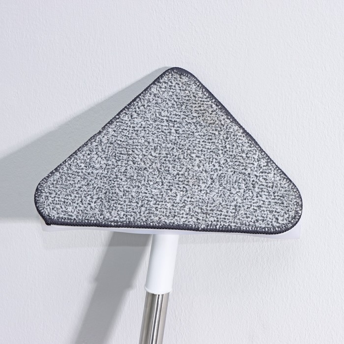 Окномойка с стальной ручкой и сгоном Raccoon, 25&times;17&times;105(148) см, 2 насадки из микрофибры