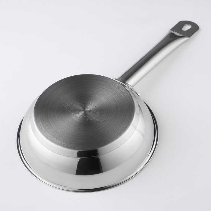 Сковорода &laquo;Общепит&raquo;, d=20 см, толщина корпуса 0,6 мм, дно 3,5 мм, с теплораспределительным слоем, индукция