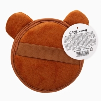 Мочалка детская &laquo;Мишка&raquo; 11х10 см, Крошка Я