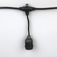 Гирлянда «Ретро белт-лайт» со свесами 10 и 20 см, 10 м, IP54, УМС, 2W, тёмная нить, шаг 50 см, Е27 (без ламп), 220 В Гирлянда «Ретро белт-лайт» со свесами 10 и 20 см, 10 м, IP54, УМС, 2W, тёмная нить, шаг 50 см, Е27 (без ламп), 220 В