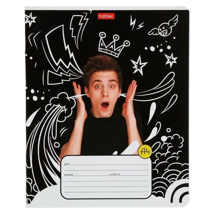 Тетрадь 12 листов в клетку Calligrata &laquo;Влад Бумага&raquo;, обложка мелованный картон, МИКС