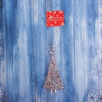 Украшение ёлочное "Елочка воздушная" 13х5,5 см, сиреневый перелив Украшение ёлочное "Елочка воздушная" 13х5,5 см, сиреневый перелив