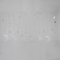 Гирлянда «Бахрома» 2.7 × 0.9 м с насадками «Месяц», IP20, прозрачная нить, 138 LED, свечение белое, 8 режимов, 220 В Гирлянда «Бахрома» 2.7 × 0.9 м с насадками «Месяц», IP20, прозрачная нить, 138 LED, свечение белое, 8 режимов, 220 В