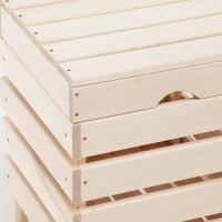 Ящик для белья из дерева "Табурет-2", 40×40×52см, "Добропаровъ" Ящик для белья из дерева "Табурет-2", 40×40×52см, "Добропаровъ"