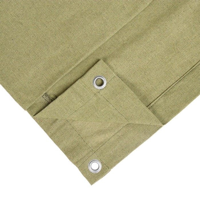 Брезент огнеупорный, 4 &times; 2 м, плотность 400 г/м&sup2;, люверсы шаг 1 м, зелёный