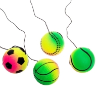 Мяч &laquo;Попрыгун&raquo;, мягкий, 6 см, на резинке