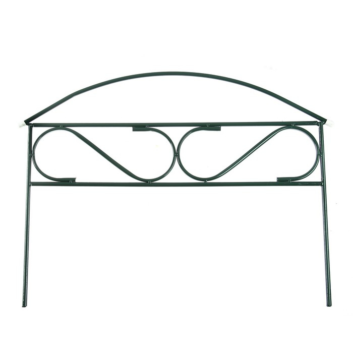 Ограждение декоративное, 37 &times; 325 см, 5 секций, металл, зелёное, &laquo;Узкий мини&raquo;, Greengo