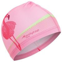 Шапочка для плавания детская ONLYTOP &laquo;Фламинго&raquo;, тканевая, обхват 46-52 см