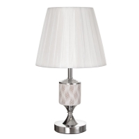 Настольная лампа "Севилья" Е27 40Вт бело-хромовый 25х25х42 см RISALUX