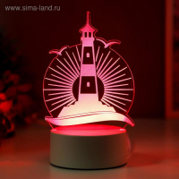 Светильник "Маяк" LED RGB от сети 9,5х11,5х19 см RISALUX Светильник "Маяк" LED RGB от сети 9,5х11,5х19 см RISALUX