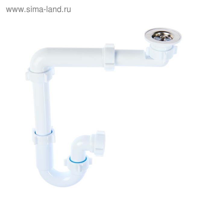 Сифон для раковины "АНИ Пласт" F5320, 1 1/4" х 40 мм, без выпуска, смещенный,  отвод