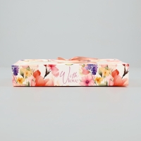 Коробка под 12 конфет с ячейками &laquo;С любовью&raquo; 18.5 х 13.5 х 3.5 см