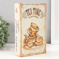 Сейф-книга дерево кожзам "Время для чая" 21х13х5 см Сейф-книга дерево кожзам "Время для чая" 21х13х5 см