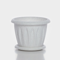 Горшок с поддоном «Фелиция», 400 мл, цвет мраморный Горшок с поддоном «Фелиция», 400 мл, цвет мраморный
