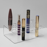 Подставка под тушь на 30 позиций 19,5&times;12,5&times;5,8 см, оргстекло 2 см В ЗАЩИТНОЙ ПЛЁНКЕ