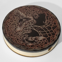 Шаманский бубен "Древо жизни и птицы" с колотушкой 5х25х25 см Шаманский бубен "Древо жизни и птицы" с колотушкой 5х25х25 см