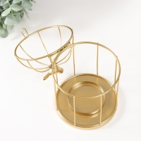 Подсвечник металл "Птичка на клетке" н-р 3 шт d=5;6;8 см золото 9,5х15,5; 12х21; 15,5х25 см 101825 Подсвечник металл "Птичка на клетке" н-р 3 шт d=5;6;8 см золото 9,5х15,5; 12х21; 15,5х25 см 101825