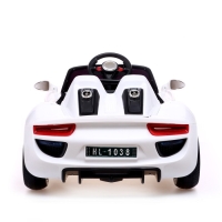 Электромобиль Spyder, кожаное сидение, EVA колеса, цвет белый Электромобиль Spyder, кожаное сидение, EVA колеса, цвет белый