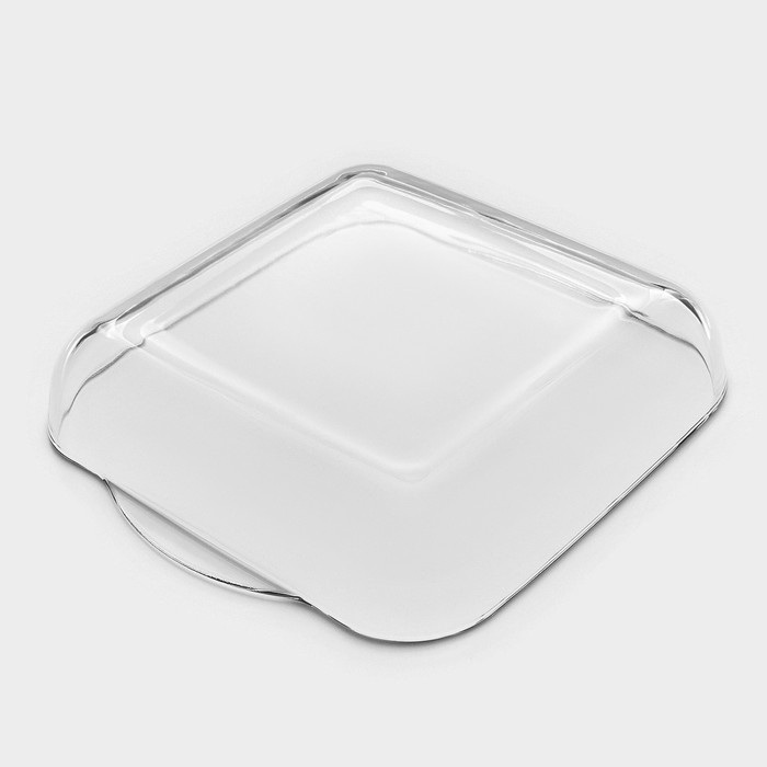 Лоток квадратный из жаропрочного стекла Borcam, 3 л, c крышкой