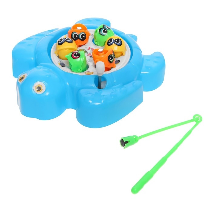 Рыбалка заводная «Черепашка», 6 рыбок, 1 удочка, МИКС Рыбалка заводная «Черепашка», 6 рыбок, 1 удочка, МИКС