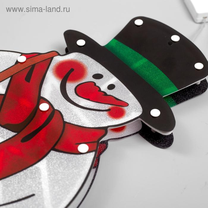 Светодиодная фигура &laquo;Снеговик&raquo; 23 &times; 43 см, пластик, 220 В, свечение мульти (RG/RB)