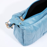 Сумка кросс-боди на молнии, цвет голубой