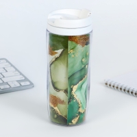 Подарочный набор в тубусе &laquo;Золотому учителю&raquo;: ежедневник, А6, 120 листов, стикеры с липким краем, термостакан 350 мл, ручка