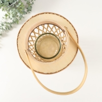 Подсвечник дерево на 1 свечу "Лоза крест-накрест" натуральный 12х18х51 см Подсвечник дерево на 1 свечу "Лоза крест-накрест" натуральный 12х18х51 см