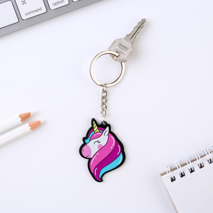 Брелок для ключей акриловый &laquo;Единорог&raquo;, 7 х 12,5 см